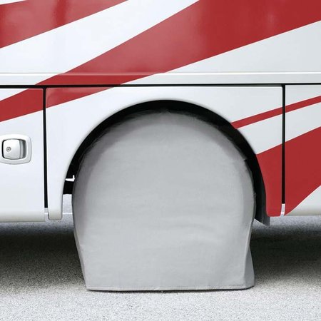 SUPERIOR ELECTRIC RV Trailer White Vinyl Tire Cover Pair for Size 27 Inch-29 Inch  (Set of 2) RVA1604